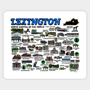 Lexington Map Art Sticker